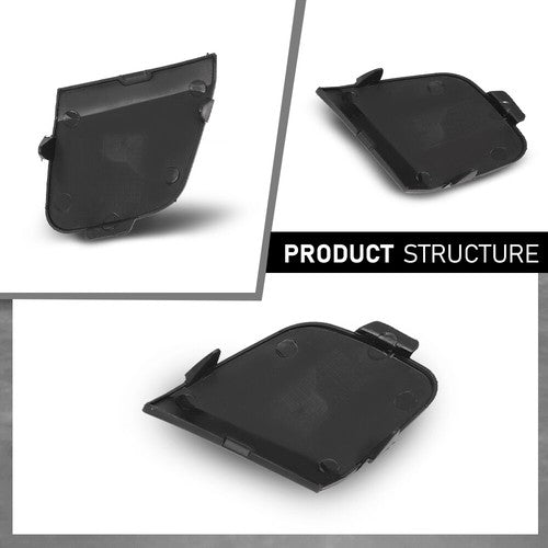 Solid Spare Fit For 2012 2013 2014 Ford Focus Front Bumper Tow Eye Hook Cover Cap Black