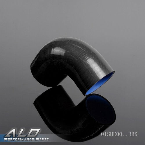 Solid Spare 51mm 90 Degree Hose Turbo Silicone Elbow Coupler Pipe Hose Black