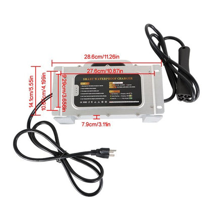 Solid Spare 48V 15A Battery Charger For EZGO Golf Carts RXV & TXT Plug Waterproof
