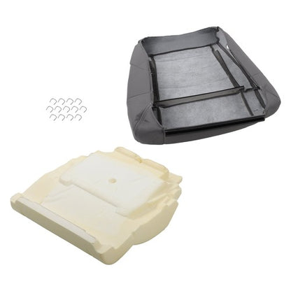 Solid Spare Suit For Jeep Wrangler 2007-2012 Passenger Bottom Seat Cover&Foam Cushion Gray