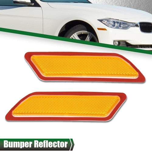 Solid Spare Fit For 2012-2015 BMW 328i Amber Bumper Reflector Side Marker Front Left & Right
