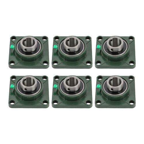 Solid Spare 6 Pcs UCF 208-24 Pillow Block Flange Mounted Bearing 1-1/2" Bore 4 Bolt