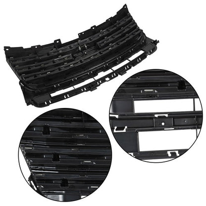 Solid Spare Front Bumper Grille Glossy Black For Ford Explorer 2016-2017 FO1200578
