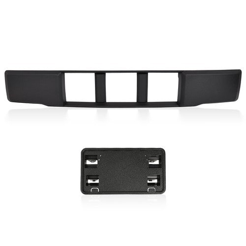 Solid Spare Fit For 2015-2017 Ford F-150 F150 Front Bumper Lower Grille Trim+License Bracket