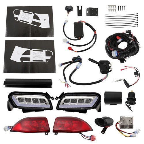Solid Spare LED Headlight & Tail Light Kit 2018+ For Club Car Tempo Golf Cart New