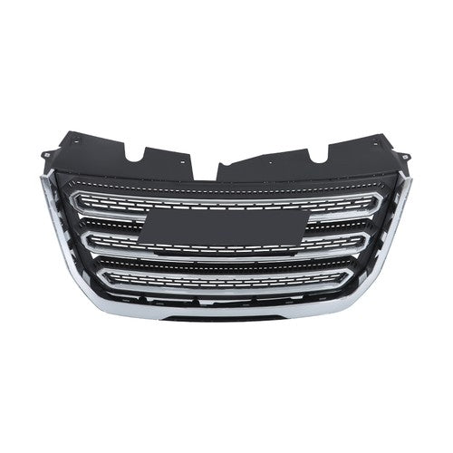 Solid Spare For GMC Terrain SLT 2016 2017 Chrome & Black Plastic Front Upper Bumper Grille