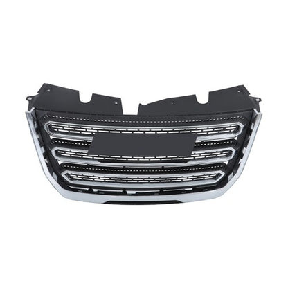 Solid Spare For GMC Terrain SLT 2016 2017 Chrome & Black Plastic Front Upper Bumper Grille
