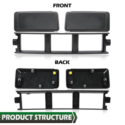 Solid Spare Fit For 18-20 Ford F150 Front Bumper Cover Lower Grille Trim Panel Black Plastic