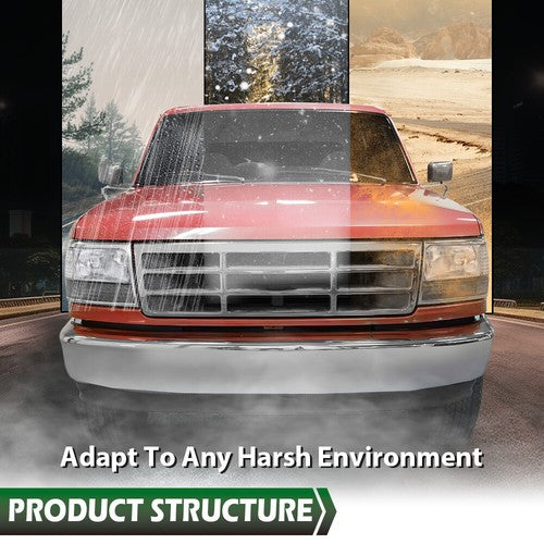 Solid Spare Halogen Headlights Lamps Fit For 1992-1996 Ford F-150 Driver & Passenger Side