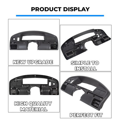 Solid Spare FOR 92 93 94-97 Ford Bronco F150 F250 Instrument Cluster Dash Panel Bezel Cover