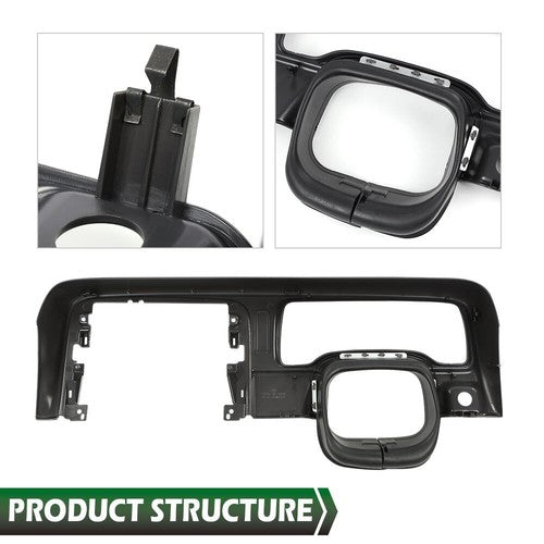 Solid Spare Fit For 97-01 Jeep Cherokee XJ Dash Bezel Trim Speedometer Column Surround New