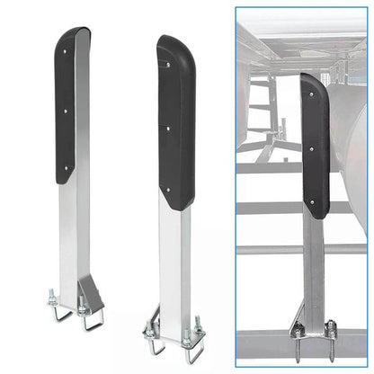 Solid Spare Fits for 2" Trailer Frames Pair of Zinc-Plated Pontoon Boat Trailer Guide On