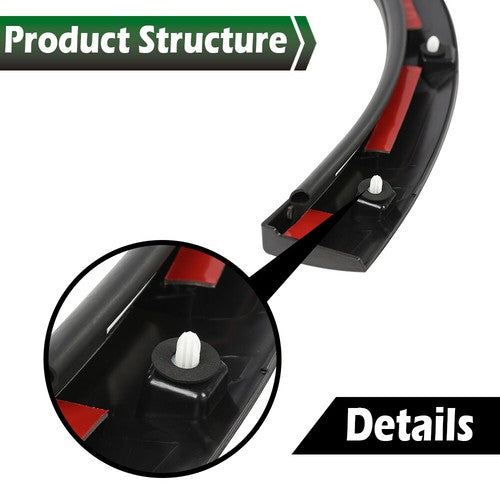 Solid Spare Rear Left Door Fender Flare Wheel Well Arch Molding Fit For 16-21 Tesla Model X