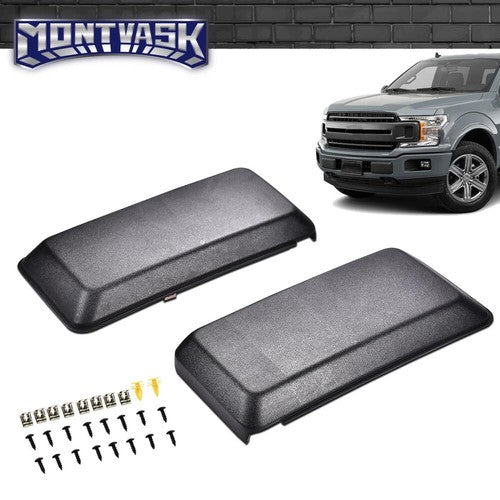 Solid Spare Fit For 2018-2020 Ford F150 Front Bumper Guards Inserts Pads End Caps Cover Trim
