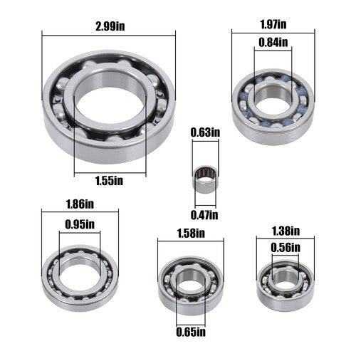 Solid Spare Bearing Kit Bearing+Oil Seal Fit For Honda TRX 350 822236 HR00055/HR00057/K078