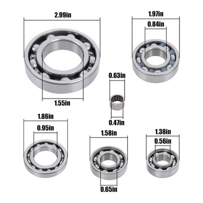 Solid Spare Bearing Kit Bearing+Oil Seal Fit For Honda TRX 350 822236 HR00055/HR00057/K078