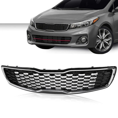 Solid Spare Fit For 2017-2018 Kia Forte5 Hatchback EX LX Front Bumper Upper Grille Grill