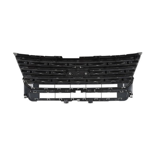 Solid Spare Front Bumper Grille Glossy Black For Ford Explorer 2016-2017 FO1200578