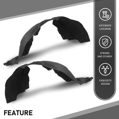 Solid Spare Front Fender Liner Splash Shield Left+Right Side Fit For 2017-2025 Cadillac XT5