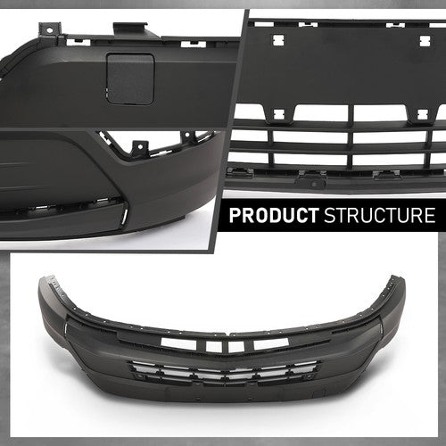 Solid Spare Fit For 2019-2023 Cadillac XT4 Front Lower Bumper Assembly with Sensor Holes
