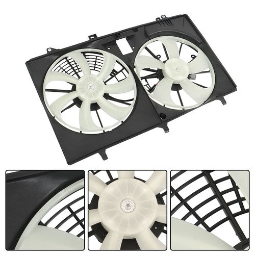 Solid Spare Radiator Condenser Cooling Fan Assembly For Toyota Sienna Lexus RX350 2011-2016