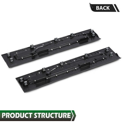 Solid Spare Fit For 17-22 Super Duty Crew Cab LED Illuminated Platinum Door Sill Plate Set