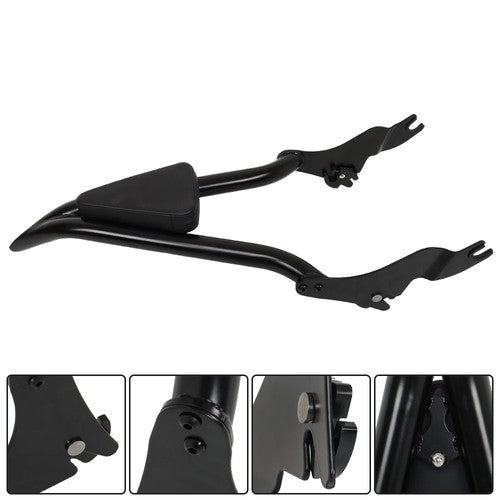 Solid Spare For CVO Road Glide Road King Street Glide Black 22 Inch Backrest Sissy Bar NEW