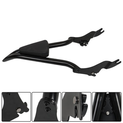 Solid Spare For CVO Road Glide Road King Street Glide Black 22 Inch Backrest Sissy Bar NEW