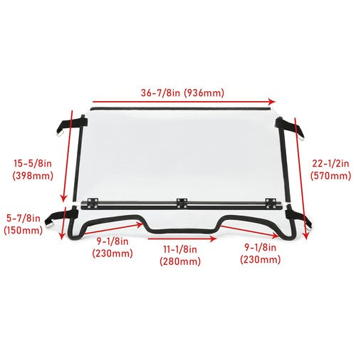 Solid Spare Heavy Duty Full Flip Down Windshield For Polaris RZR XP 1000/ 4 1000 2019-2023