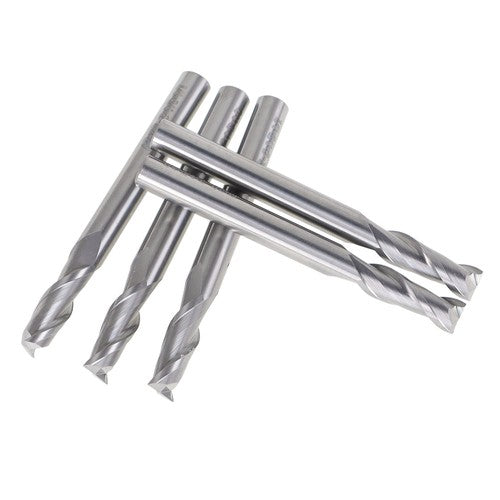 Solid Spare 5 PCS 1/4" 2 Flute New Carbide End Mill 3/4" LOC 2-1/2" Overall Length
