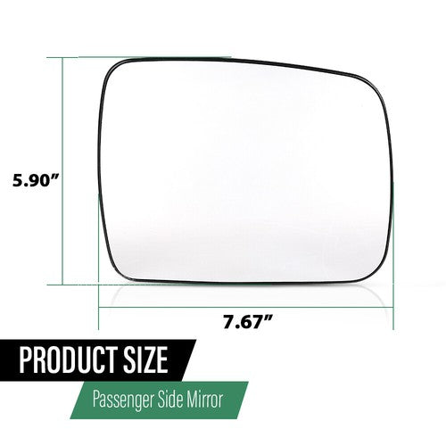 Solid Spare Heated Mirror Glass w/ Back Fit For 10-15 Land Rover LR2 LR4 Passenger Side