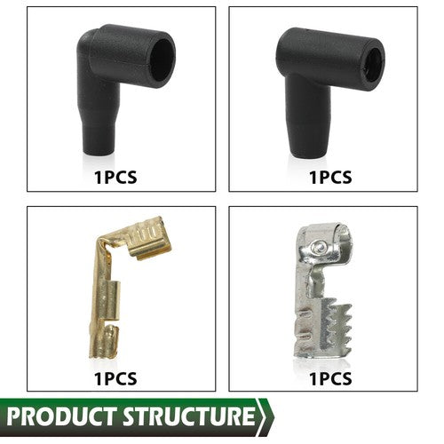 Solid Spare 8PCS Fit For Silverado 1500 Tahoe GMC Square Ignition Coil & Spark Plug & Wires