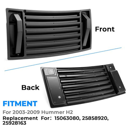 Solid Spare For 03-09 Hummer H2 ABS Hood Deck Vent Panel Handle Covers Trim Handles