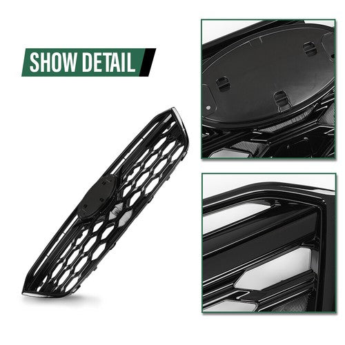 Solid Spare Fit For 2020-2022 Subaru Outback Front Bumper Upper Grille Honeycomb Grill