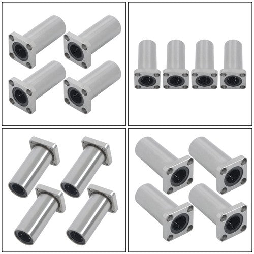 Solid Spare LMK20UU Linear Bearing 4Pcs 20mm Bore 32mm OD 80mm Long Square Linear Bearing