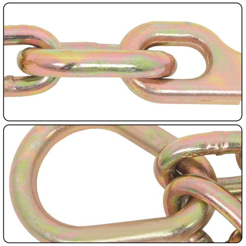 Solid Spare Working Load 7100lbs Double Limb Hook Chain 3/8in*2ft G80 Chain 15IN J Hooks