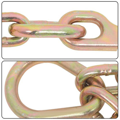 Solid Spare Working Load 7100lbs Double Limb Hook Chain 3/8in*2ft G80 Chain 15IN J Hooks