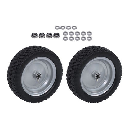 Solid Spare For Lawn Mower Solid Tire 2-Pack 13X5.00-6 Tire & Wheel Flat Free 3.4' Axle Hole