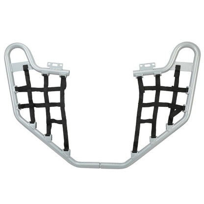 Solid Spare Silver Pair Of Nerf Bars W/ Black Nets Set For Honda TRX 700XX 2008-2009