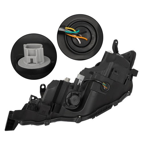 Solid Spare Projector Headlight Assembly Fit For 2017-2019 Toyota Corolla Right Side Black
