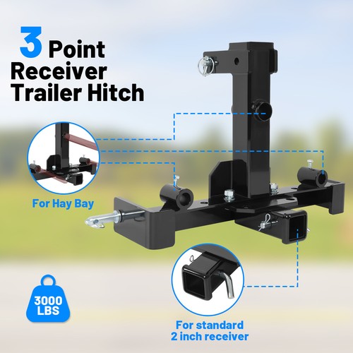 Solid Spare For Category 1 Tractor 3 Point Hitch Attachment Trailer Hitch Drawbar Adapter