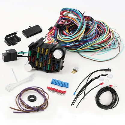 Solid Spare Fit For Chevy Mopar Ford Hotrod Universal Long Wires 21 Circuit Wiring Harness