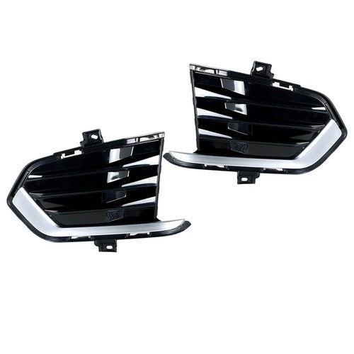 Solid Spare Fog Lamp Cover For Cadillac XT5 2017-2019 Black New Driver+Passenger Side Front
