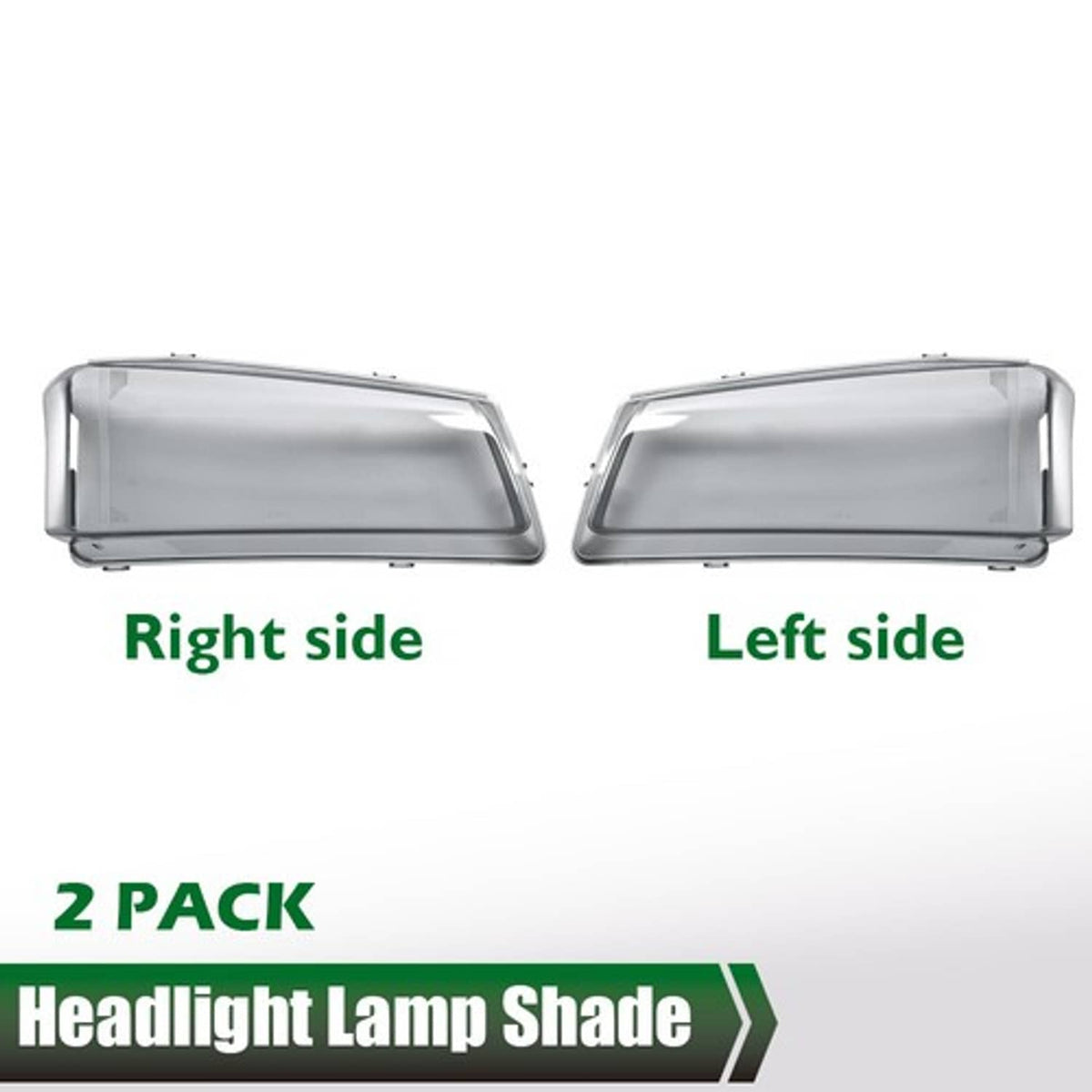 Solid Spare Fit For 2003-2007 Chevy Silverado Smoke Headlight Replacement Lens Left & Right