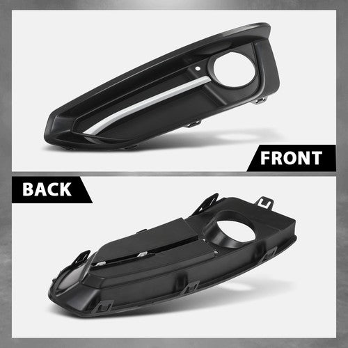 Solid Spare Fit For 14-21 BMW 228i 230i Front Bumper Fog Light Trim Cover Bezel Left Side