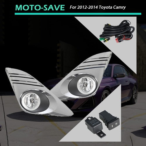 Solid Spare 2Pcs RH+LH Fog Lights+ Cover+Switch Fit For Toyota Camry 12-14 81220-06071