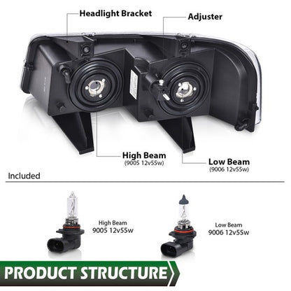 Solid Spare Fit For 2003-2023 Chevy Express GMC Savana Van Right Passenger Side Headlight