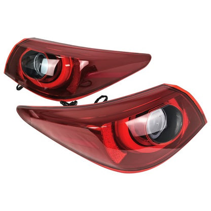 4PCS For 2014-2017 INFINITI Q50  LED Tail Lights Lamp RED Skyline V37 400R Style