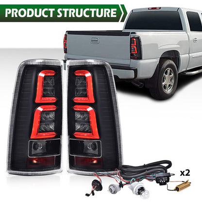 Solid Spare LED Tube Tail Lights Brake Lamps Fit For 99-06 Chevy Silverado GMC Sierra