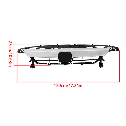 Solid Spare Factory Style Front Bumper Upper Grille Grill Plastic For Honda Accord 2021-2023